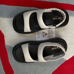 Elleme Paris, Loop Platform Slingback Sandals, Size 7